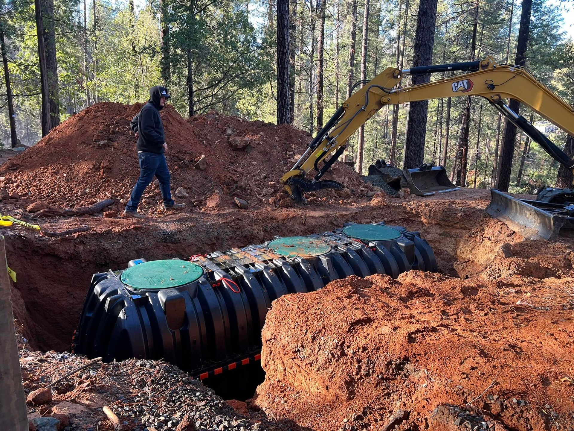 A septic tank installation.
