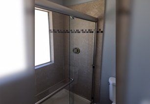 Bathroom shower glass