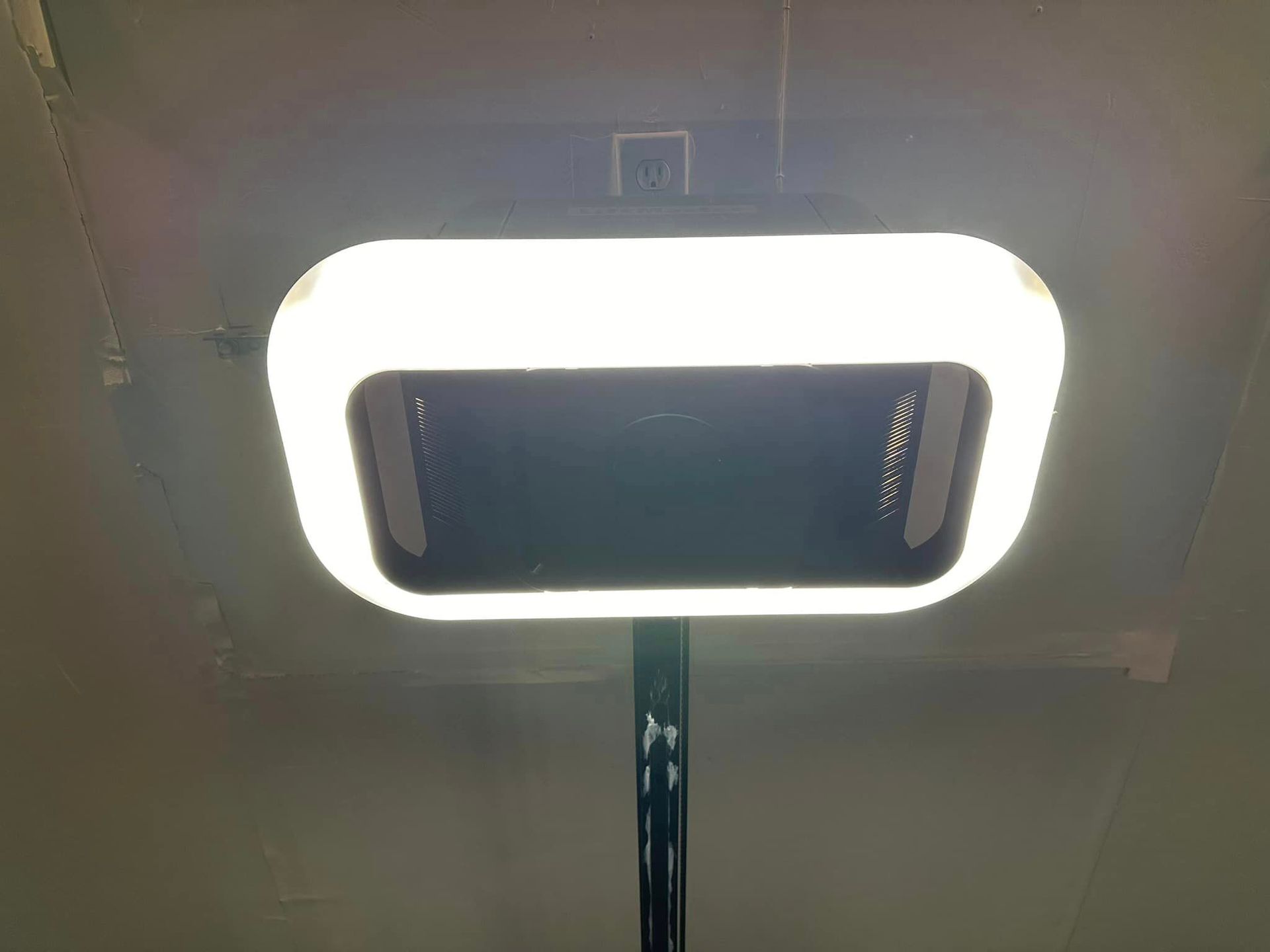 Garage door opener with light