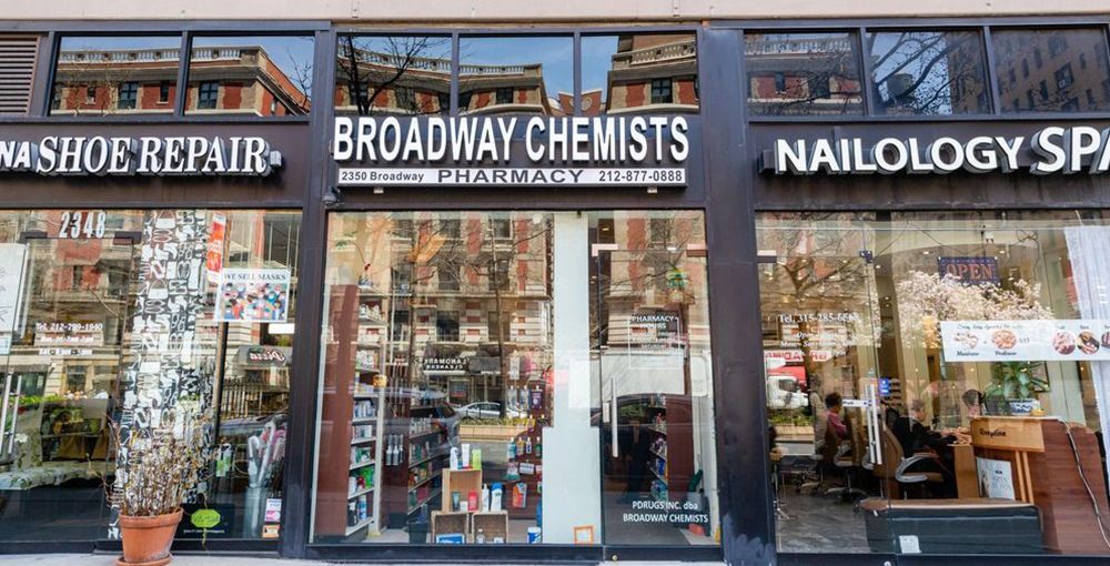 The storefront of a pharmacy