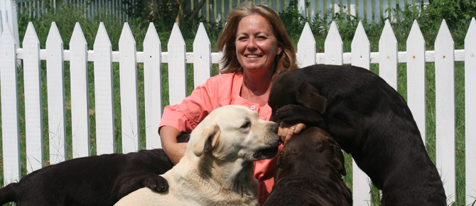 Woman with dogs