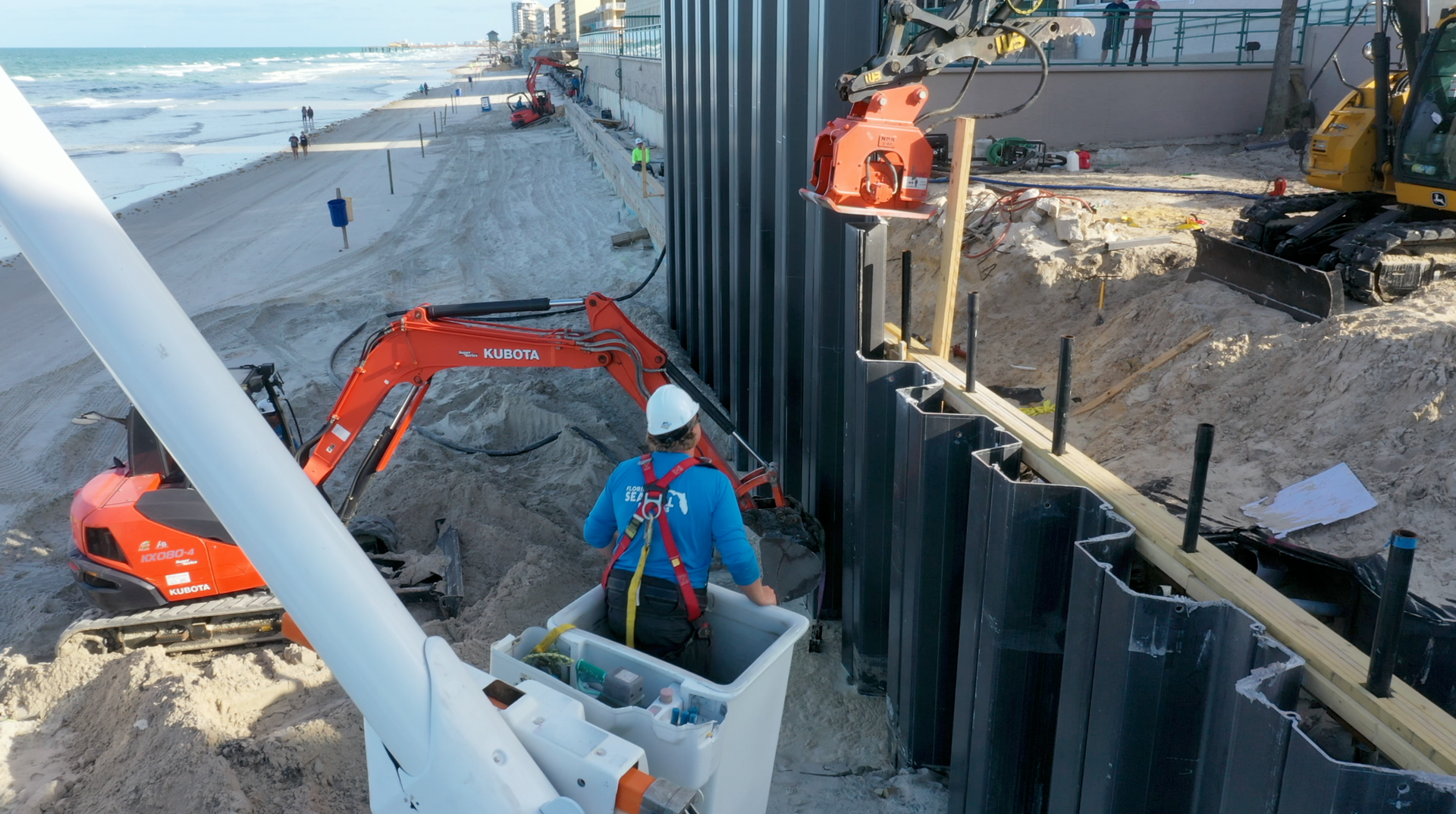 Seawall building construction