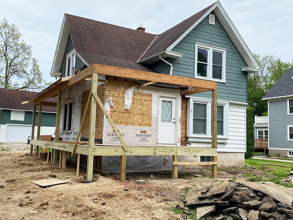 Porch and roofing installation