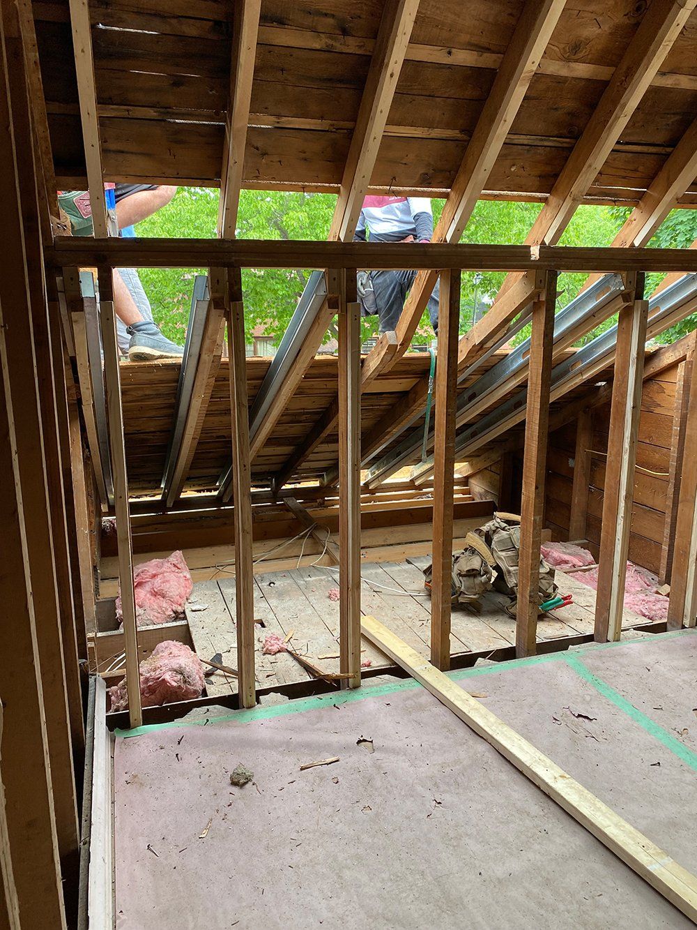 New wall and roof installation