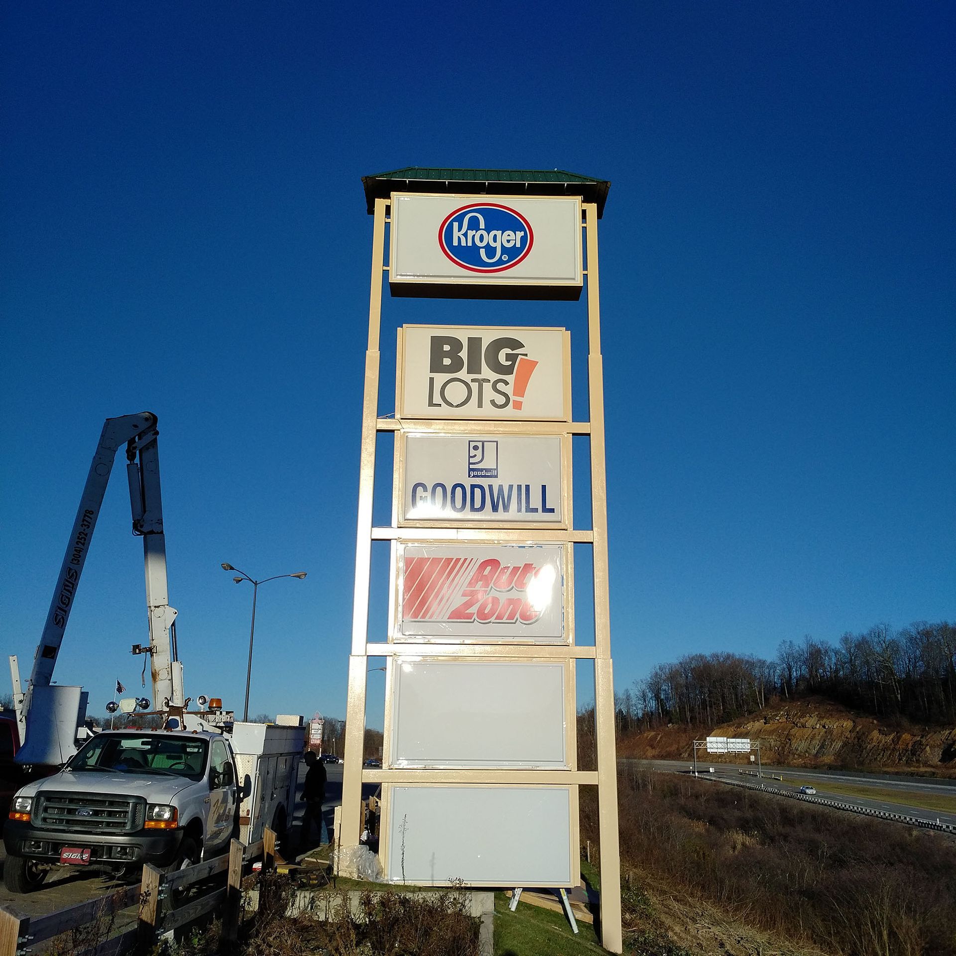 Lighted and Pole Signs
