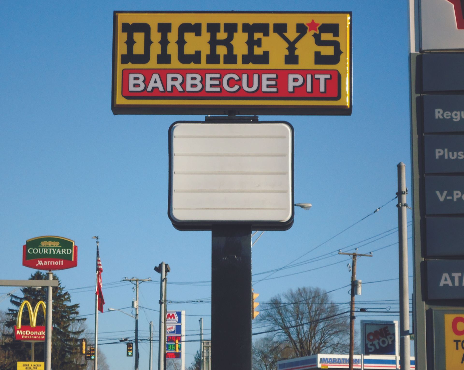 Lighted and Pole Signs