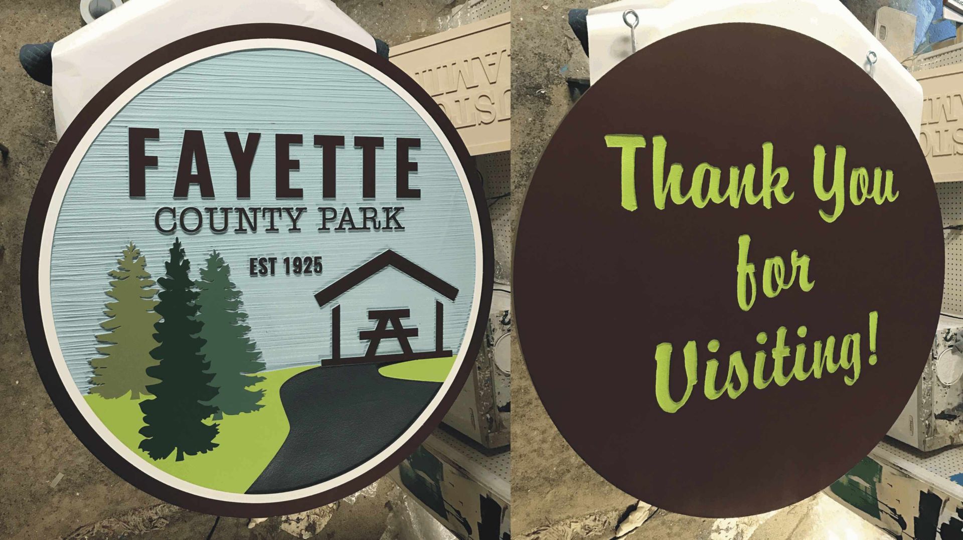 Sandblasted Dimensional Signs