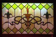 Torch in stain glass