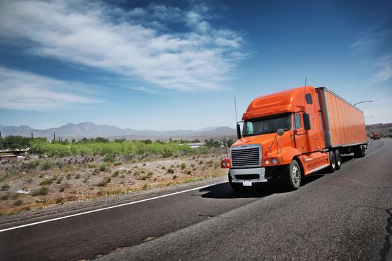 orange truck