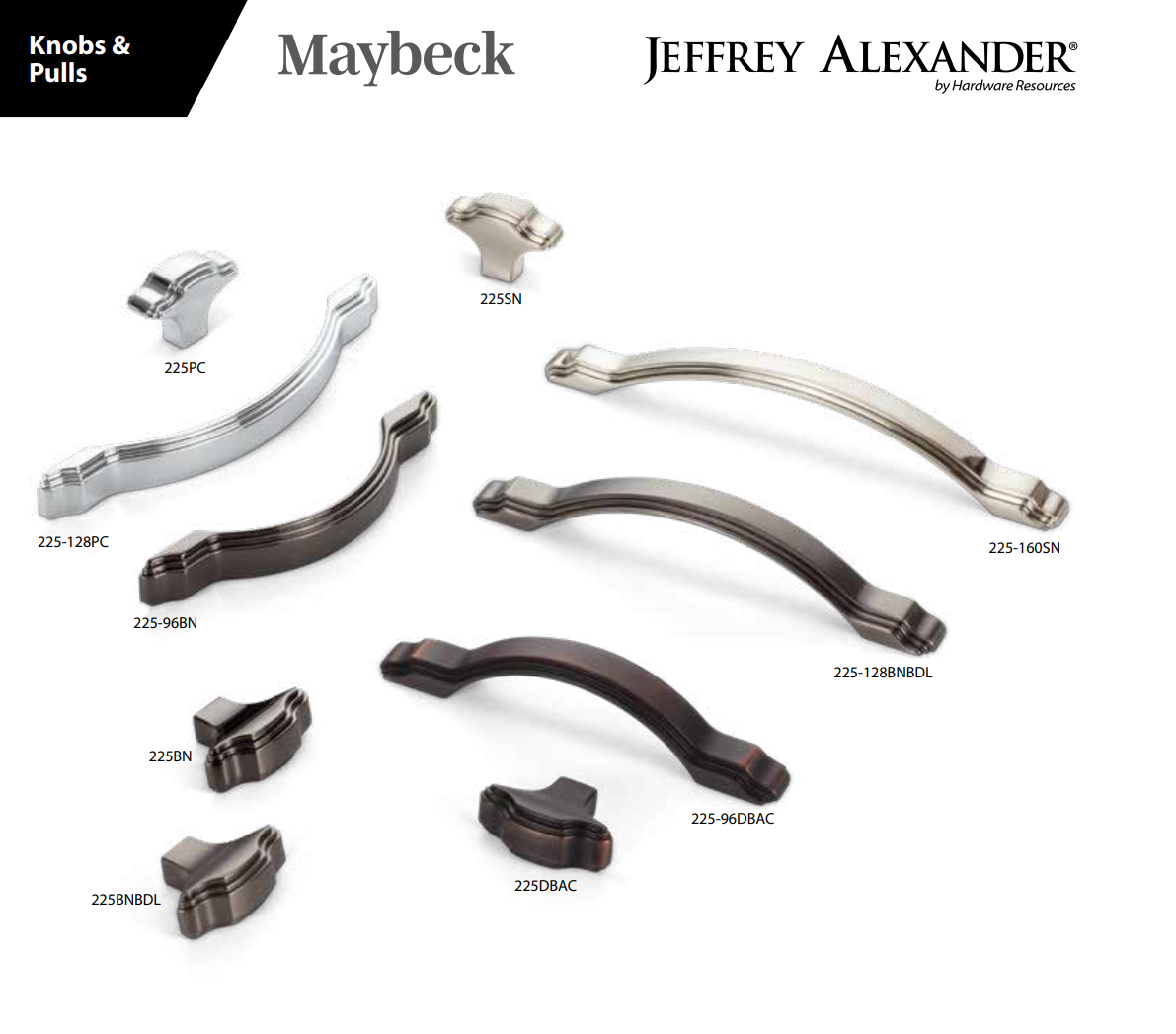 Cabinet pulls and knobs