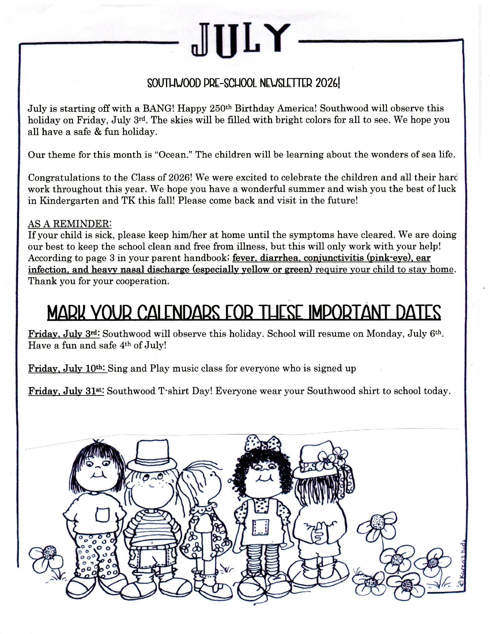 October newsletter