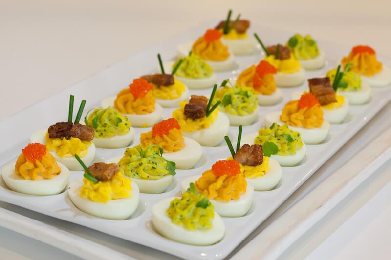 Egg stuffed appetizer