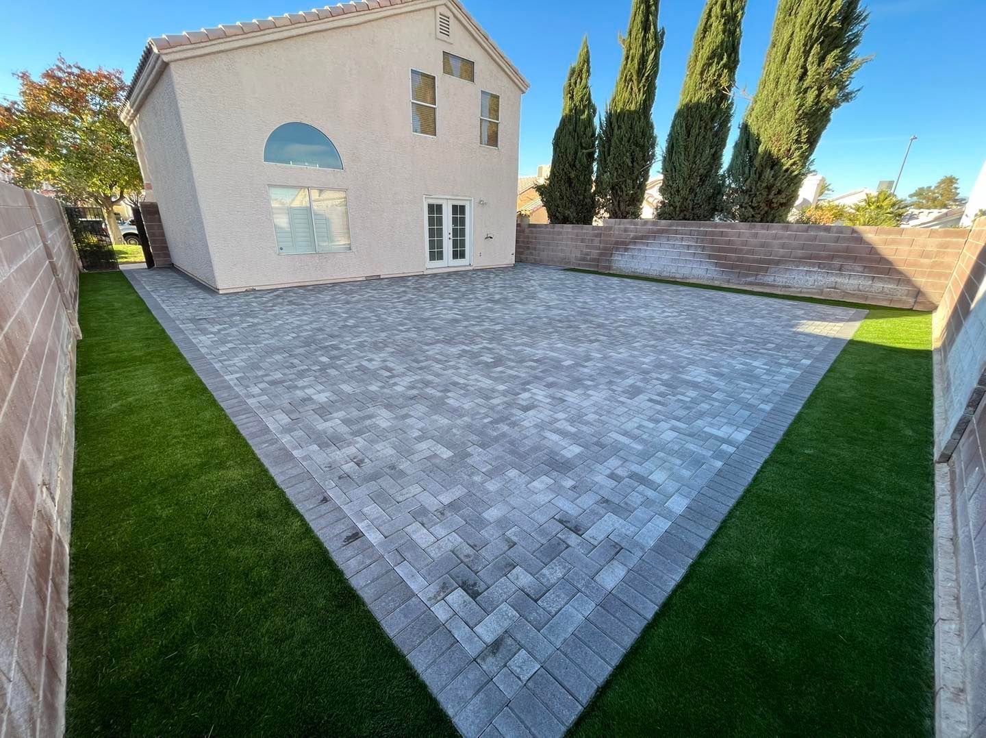Paved patio