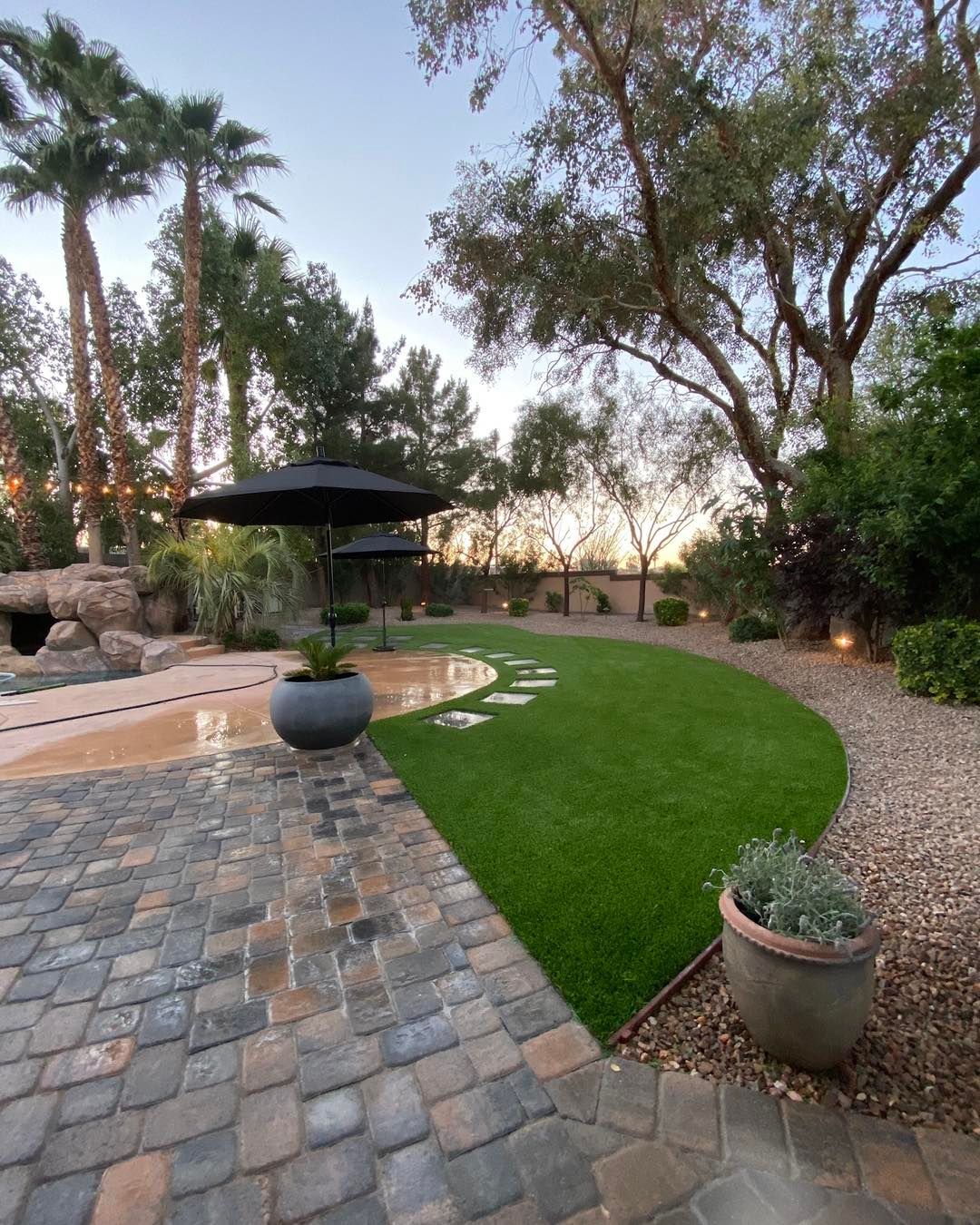 Paved patio