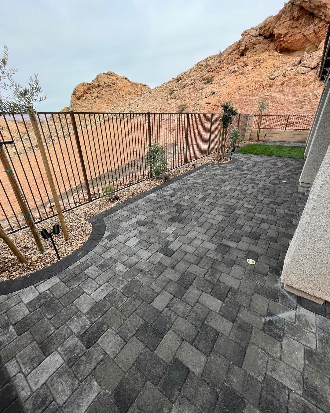 Paved patio
