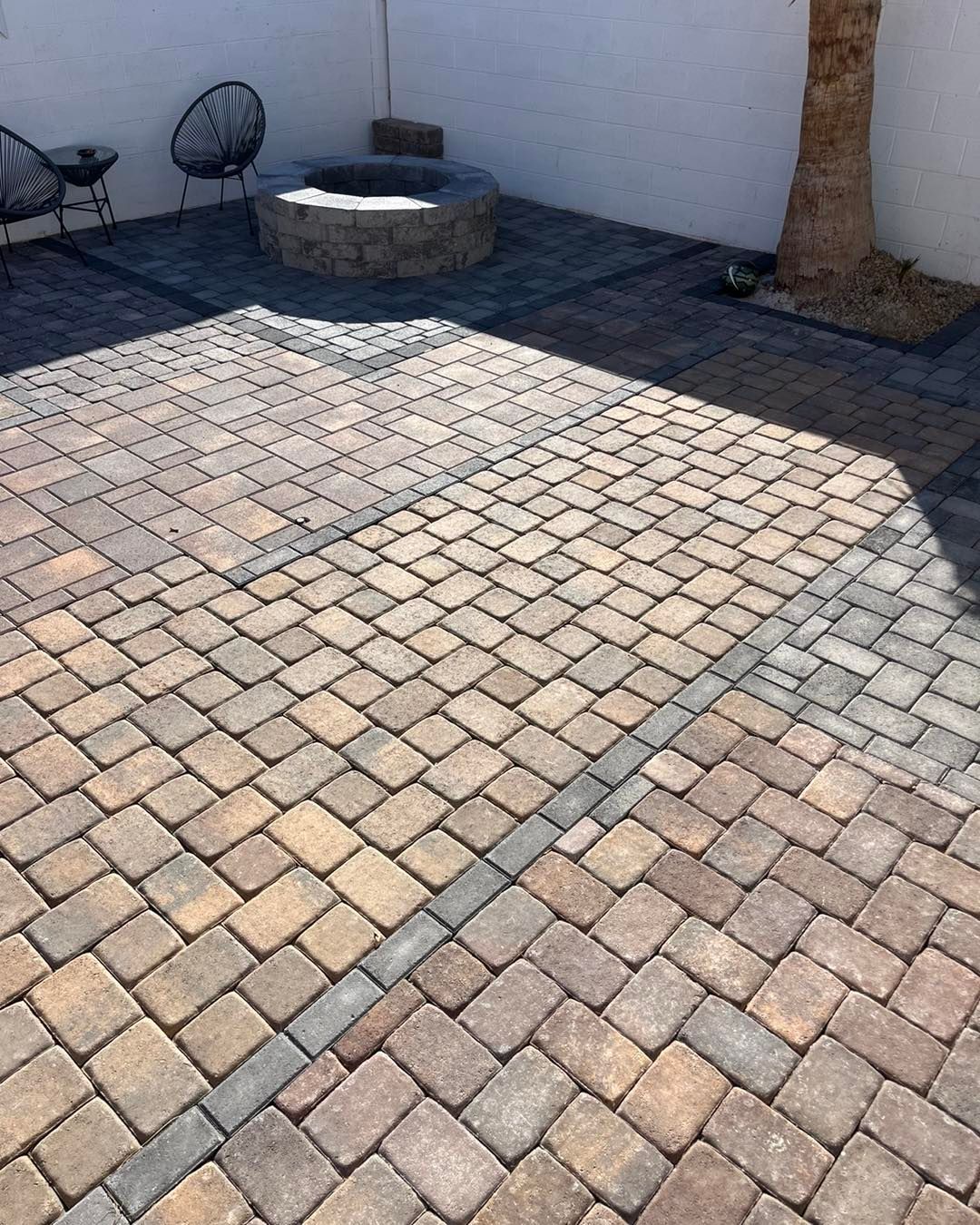 Paved patio