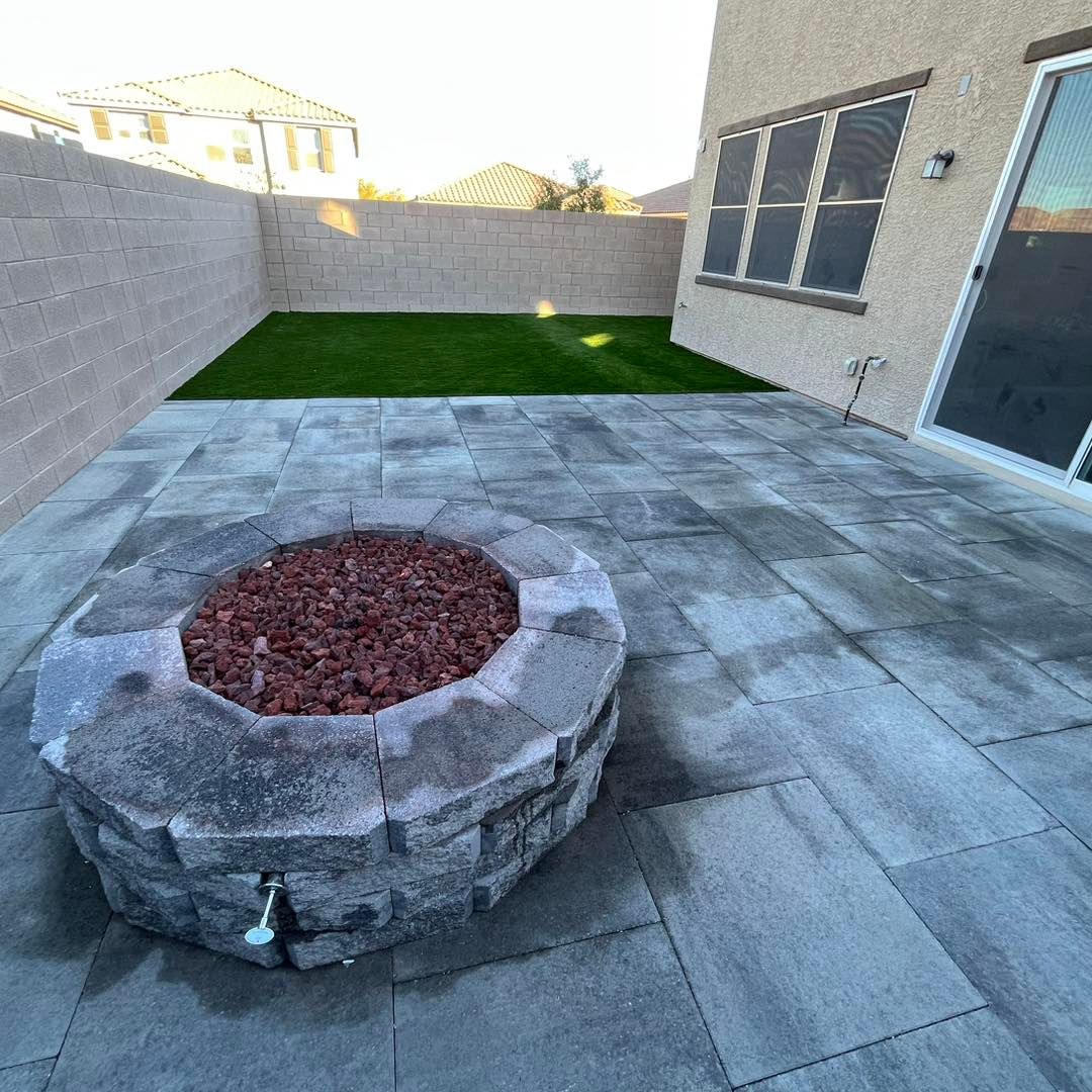 Paved patio