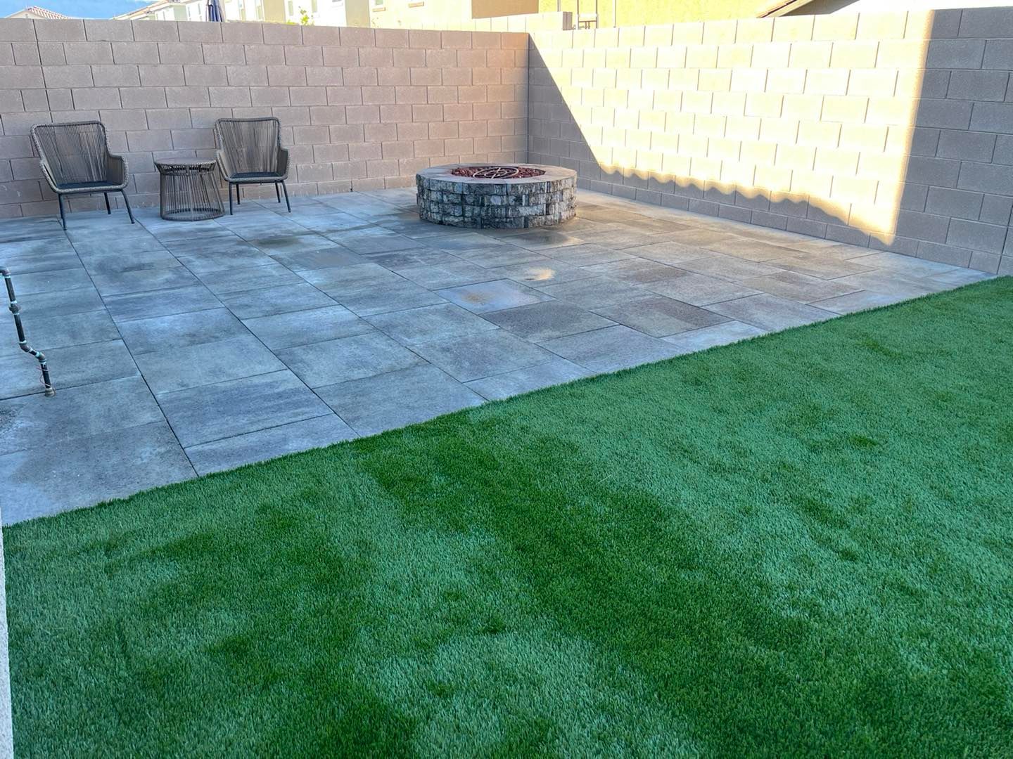 Paved patio