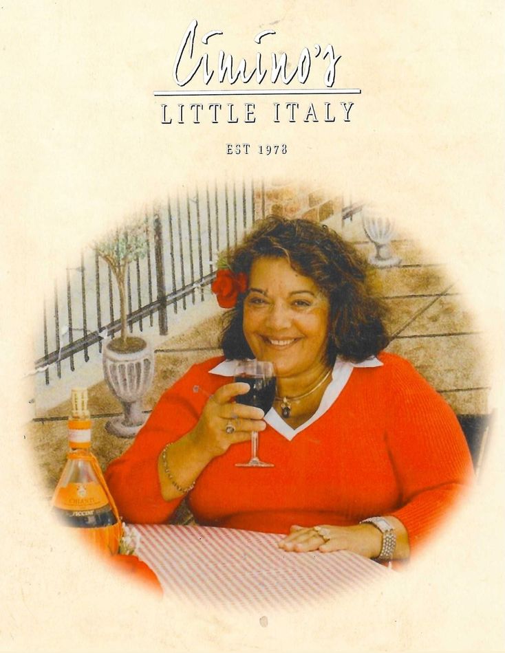 Valentine's Day dinner menu for two at Cimino's Little Italy, with options for starters, courses, and dessert.