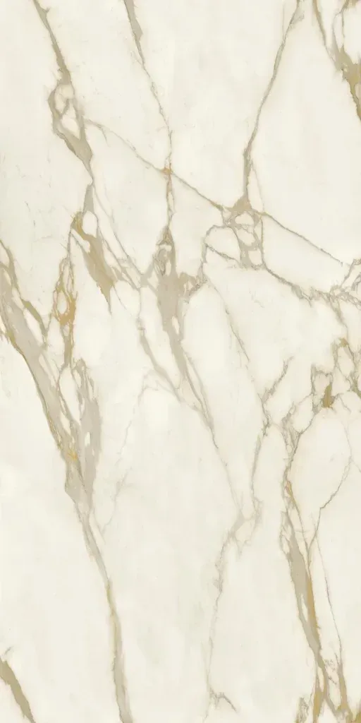 Cream marble surface with gold veining