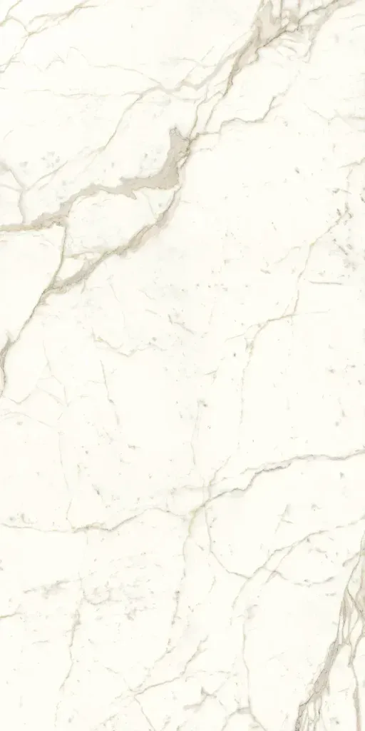 Cream marble surface with subtle gray veining and a soft, glossy finish