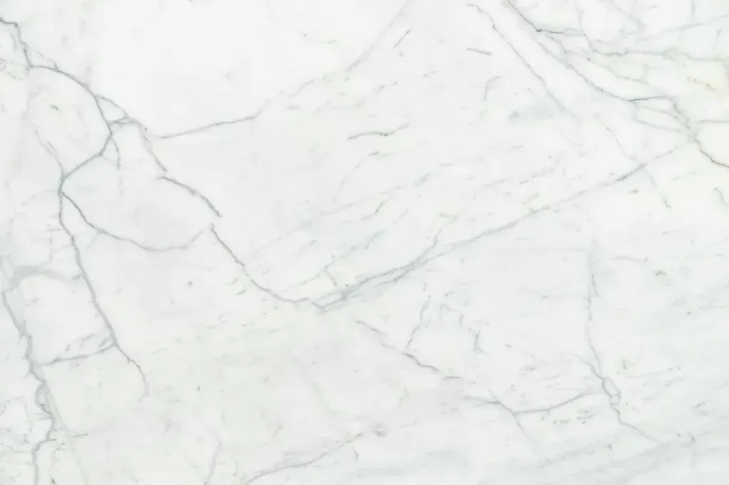 White marble surface with subtle gray veining