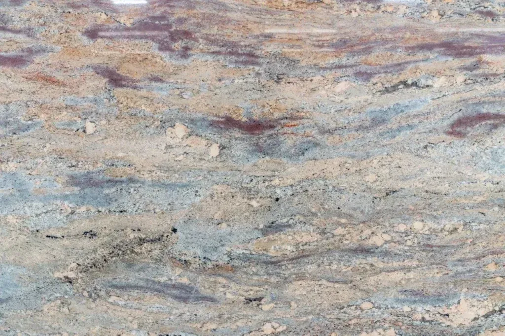 Abstract textured surface with soft gray, beige, blue, and purple streaks