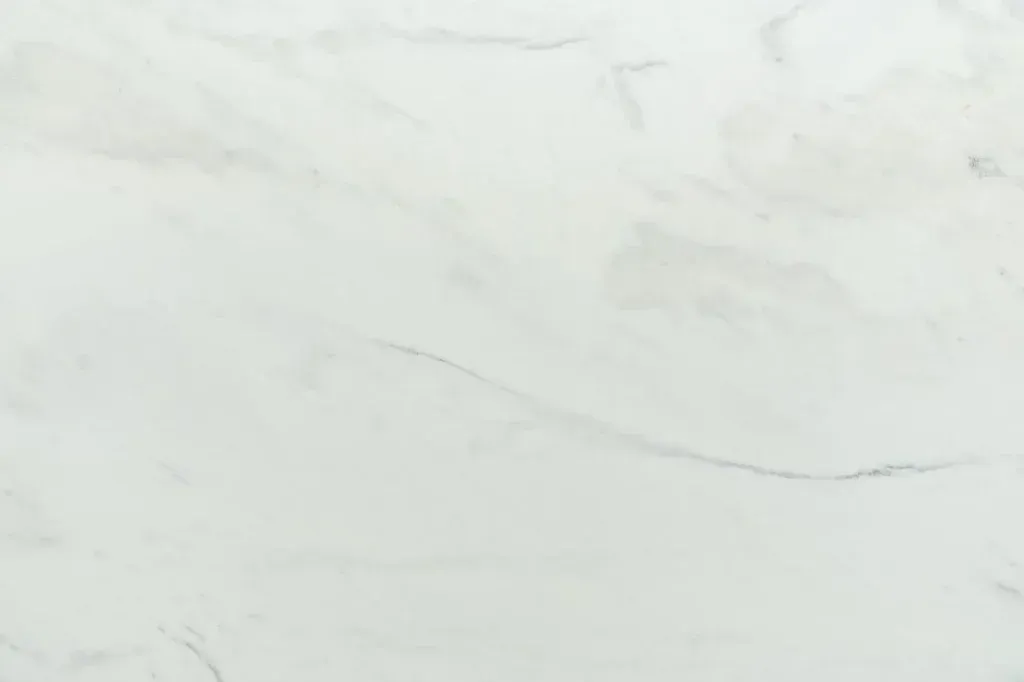 White marble surface with subtle gray veining