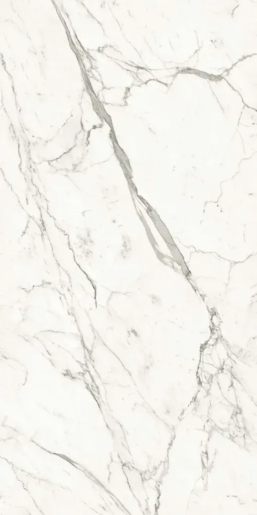 White marble surface with gray veining pattern