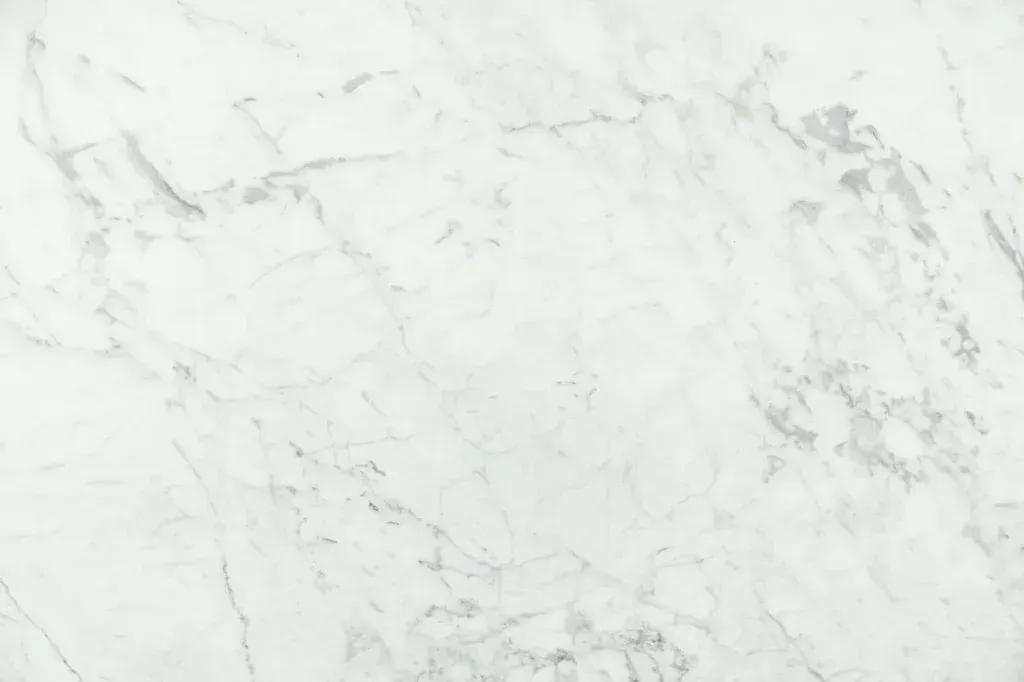 White marble surface with subtle gray veining
