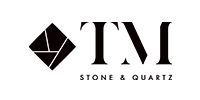 TM Stone & Quartz logo with black geometric icon and text on white background