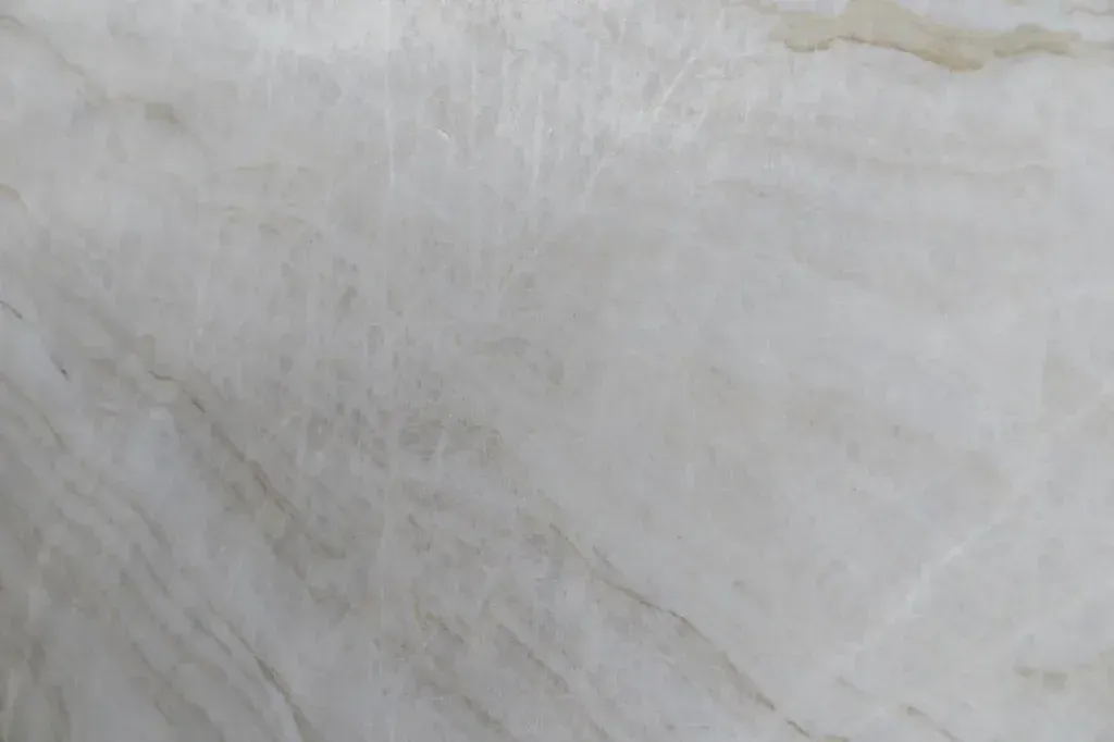 Close-up of light gray marble with subtle white and beige veining