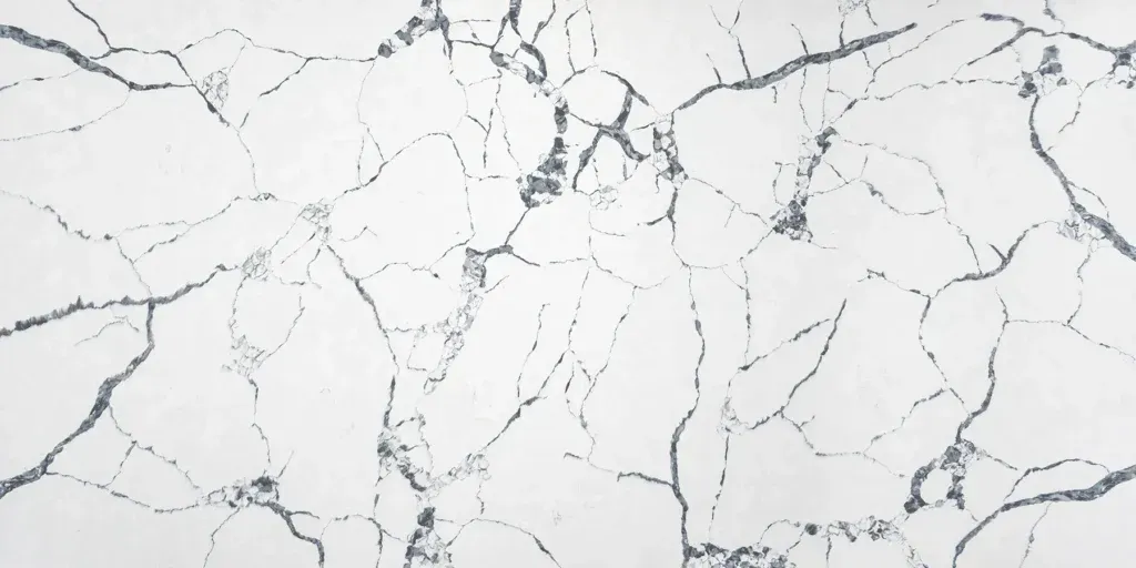 White marble surface with gray veining pattern
