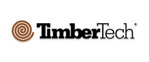 TimberTech logo: brown swirl symbol and black text on white background.