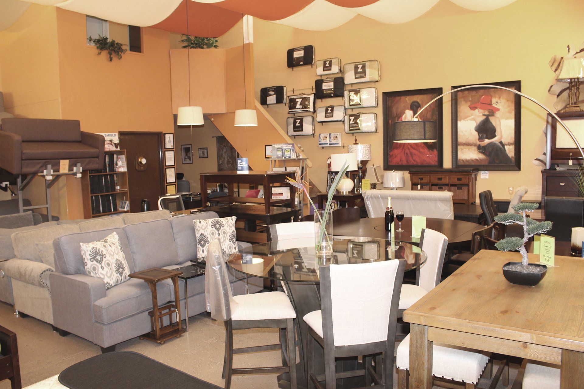 All kinds of furniture in display