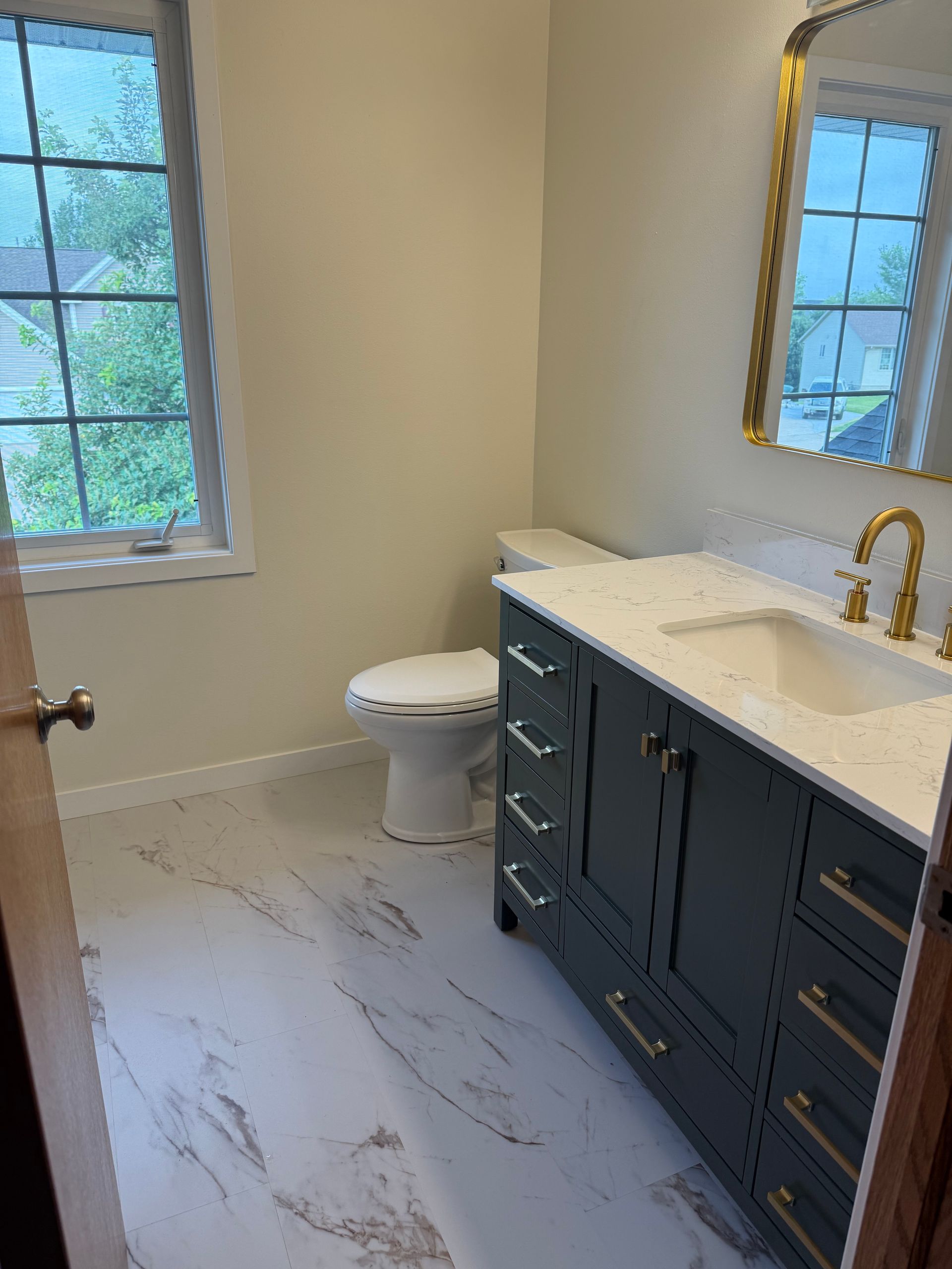 Beautiful bathroom sink with drawers
