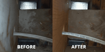 Before and After Air Duct Cleaning