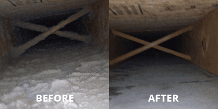Before and After Air Duct Cleaning