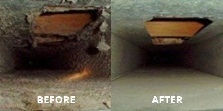 Air Duct Cleaning Before and After