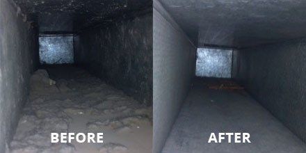 Air Duct Cleaning Before and After