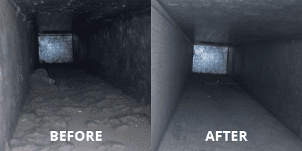 Before and After Air Duct Cleaning