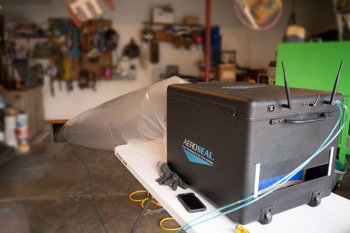 Aeroseal layflat to crawlspace system version 2