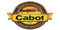 Cabot Premium Woodcare logo in gold and brown with a ribbon banner