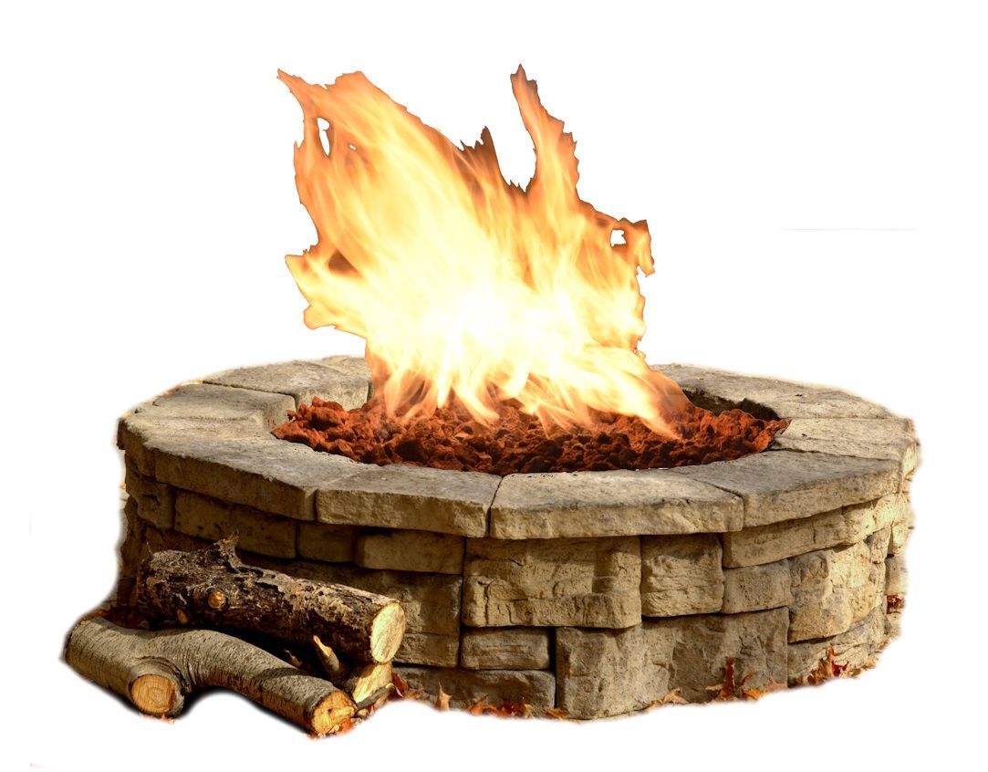 Rustic Nicolock Belvedere gas Fire Gear firepit kit for sale in Lebanon PA.