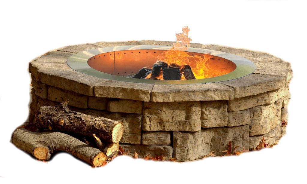 Rustic Nicolock Belvedere wood-burning Lume smokeless firepit kit for sale in Lebanon PA.