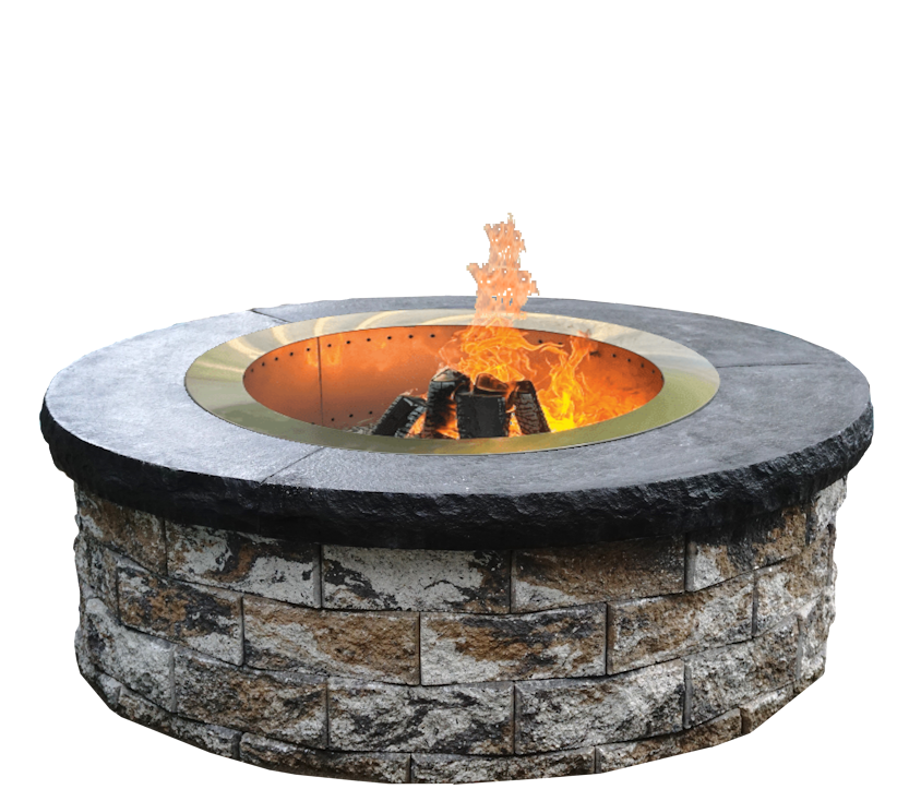 Nicolock Serafina wood-burning Lume smokeless firepit kit for sale in Lebanon PA.