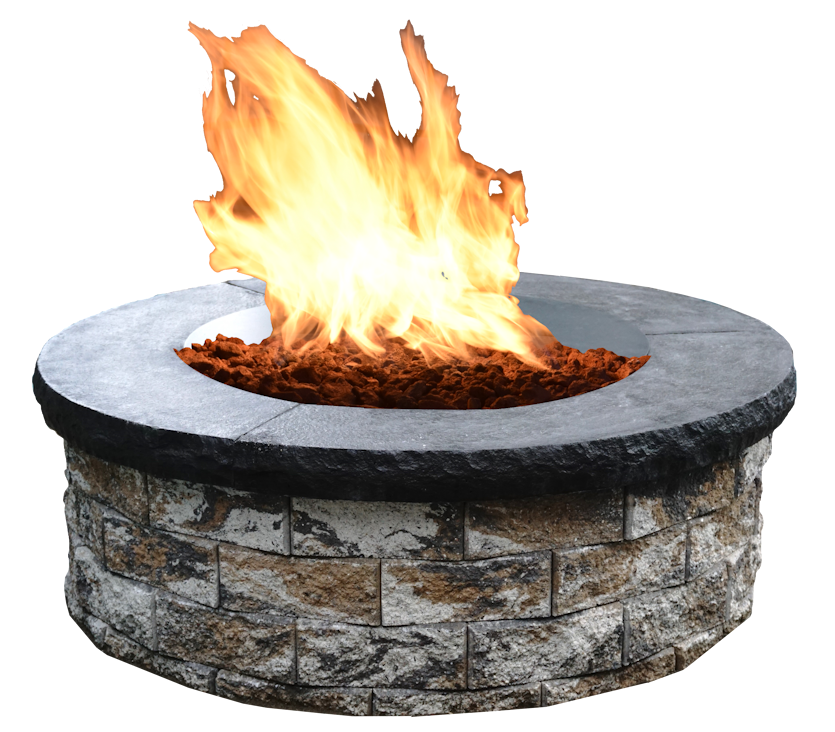 Nicolock Serafina gas Fire Gear firepit kit for sale in Lebanon PA.