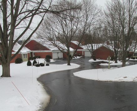 Snow melted from driveway. Bulk & bagged salt ice melt for sale near me in Lebanon PA. 