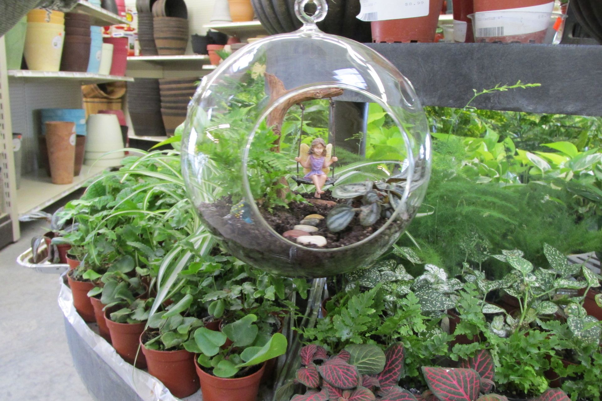 fairy garden glass globe for sale