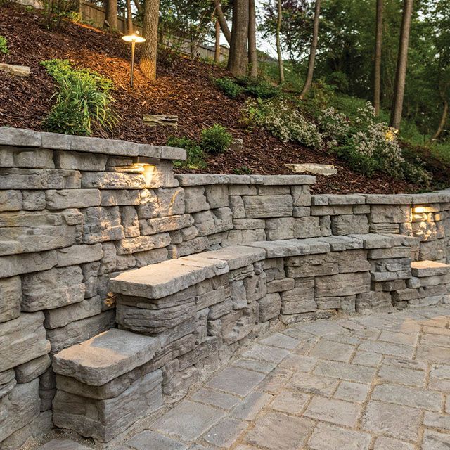 Nicolock Belvedere Wall Block for a natural look for Sale Near Me. Pavers & Wall Blocks delivered to Lebanon, Annville, Palmyra, & Cornwall.